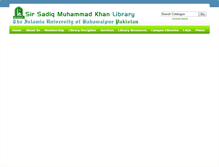 Tablet Screenshot of library.iub.edu.pk
